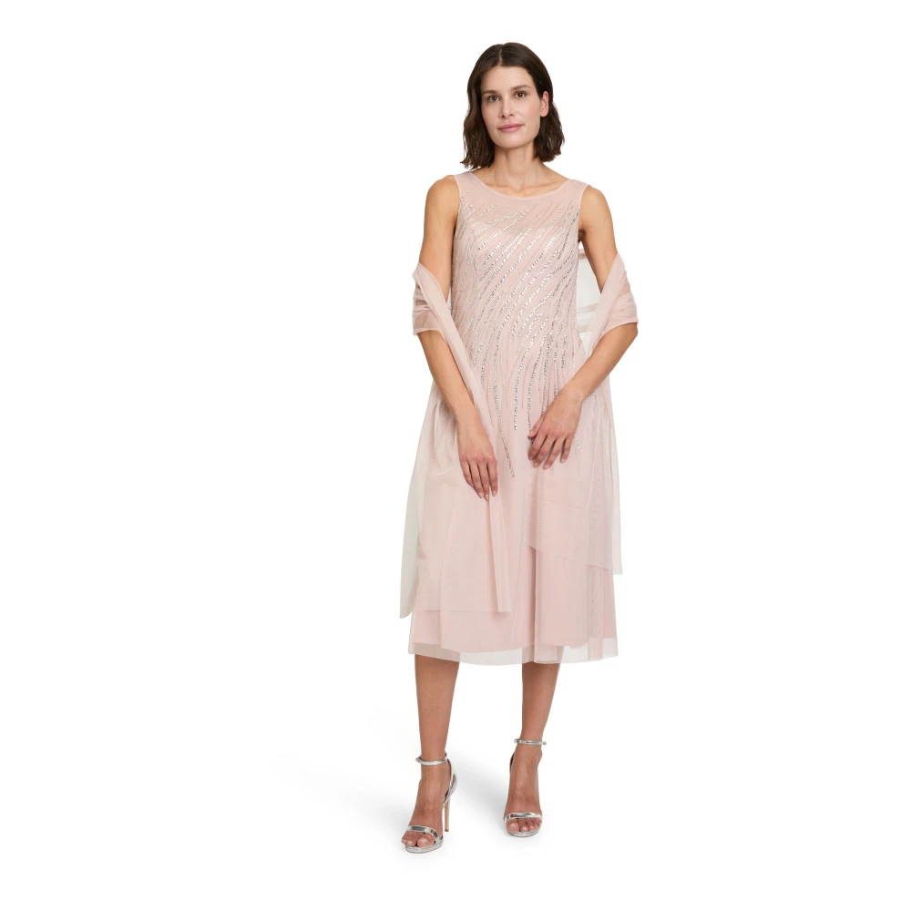 Vera Mont Geborduurde Avondjurk Pink Dames