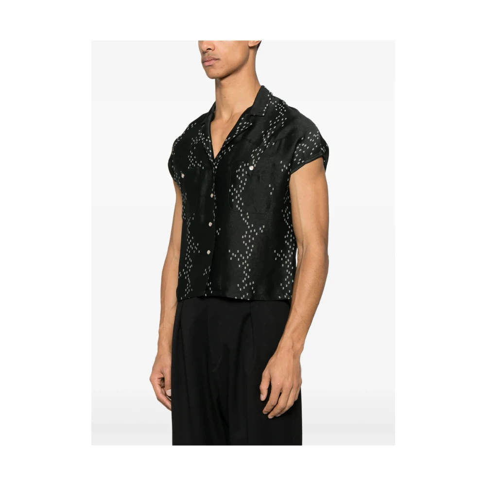 Needles Zwarte Camp Kraag Sweater Black Heren