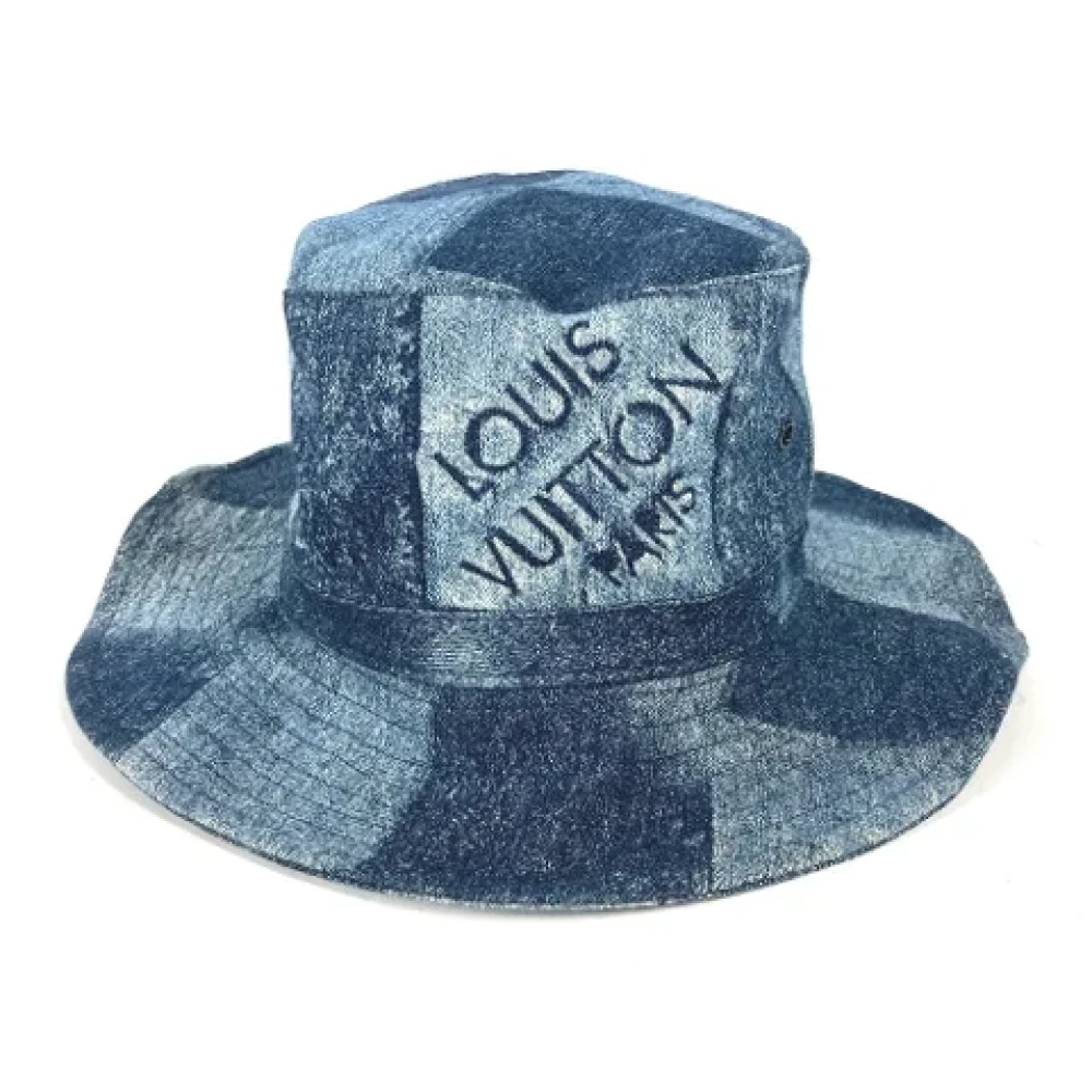 Louis Vuitton Vintage Pre-owned Cotton hats Blue Dames