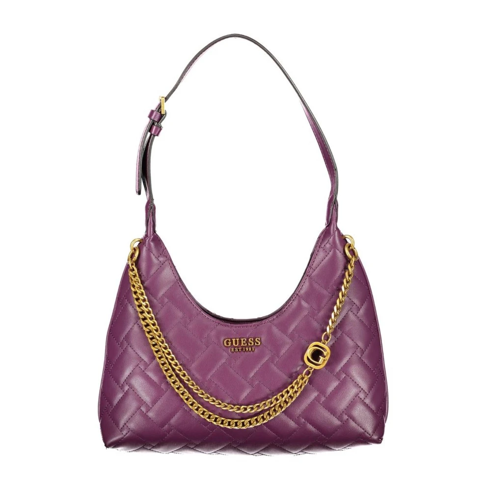 Guess Lila Polyethyleen Handtas met Verstelbare Schouderband Purple Dames