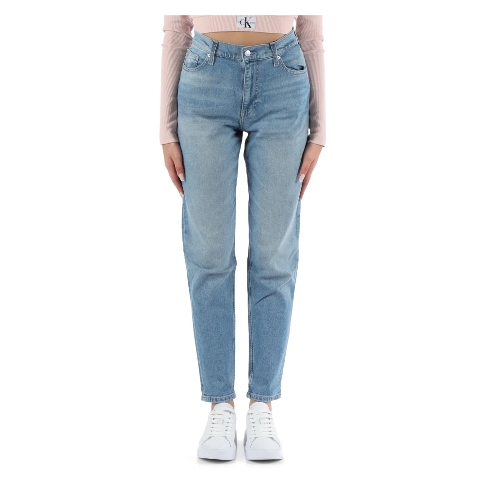 Calvin Klein Jeans Mom Fit Five-Pocket Jeans Blue Dames