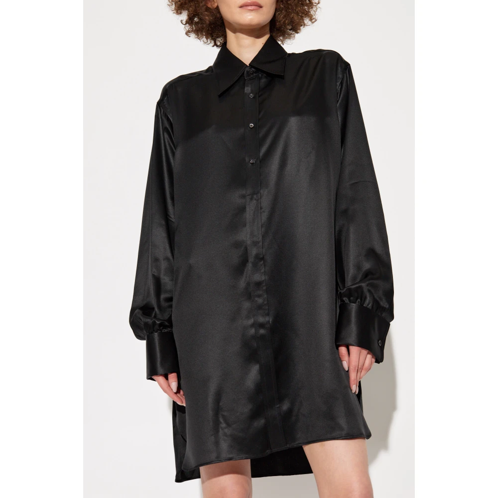 Maison Margiela Zijden overhemd Black Dames