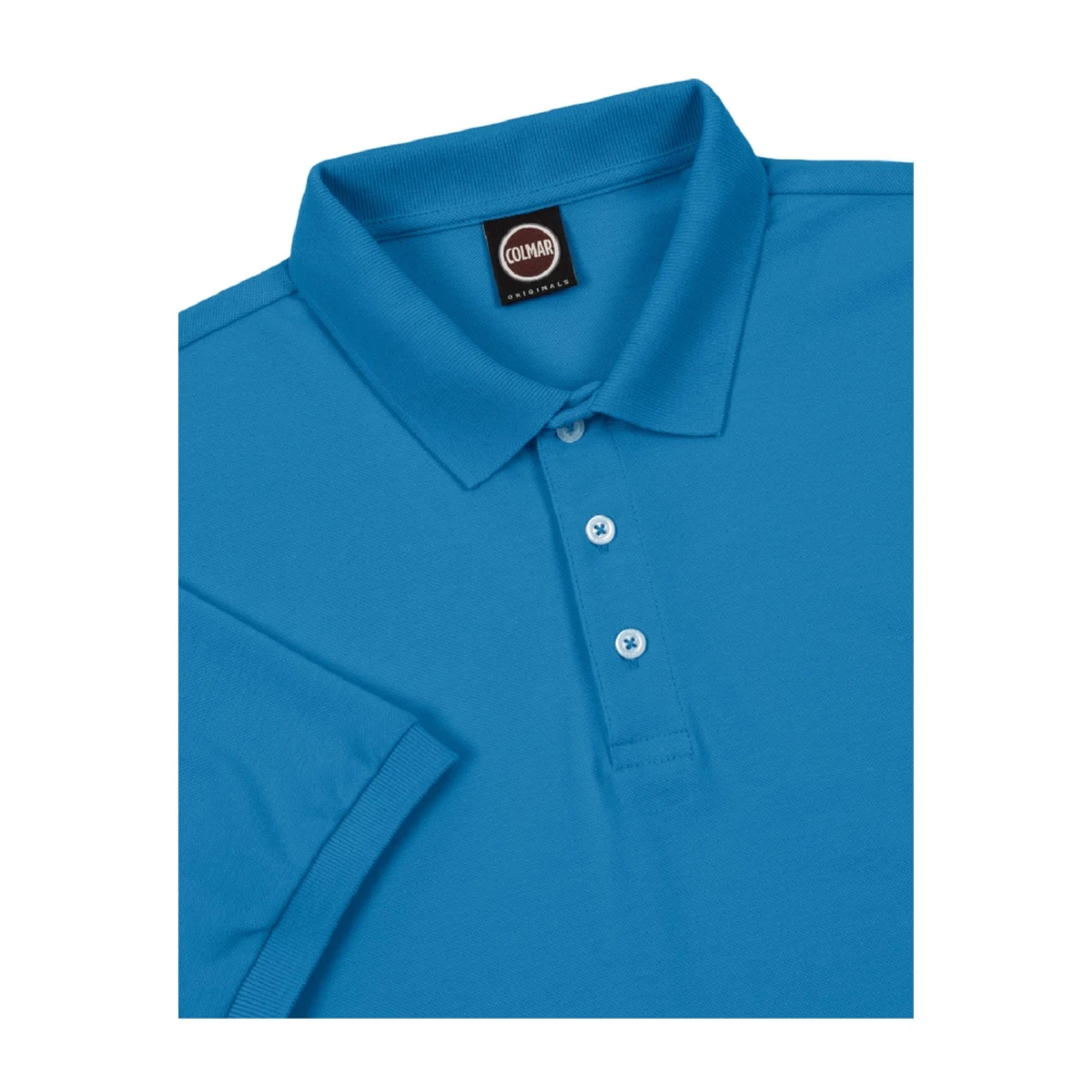 Colmar Blauw Piqué Katoenen Poloshirt Blue Heren