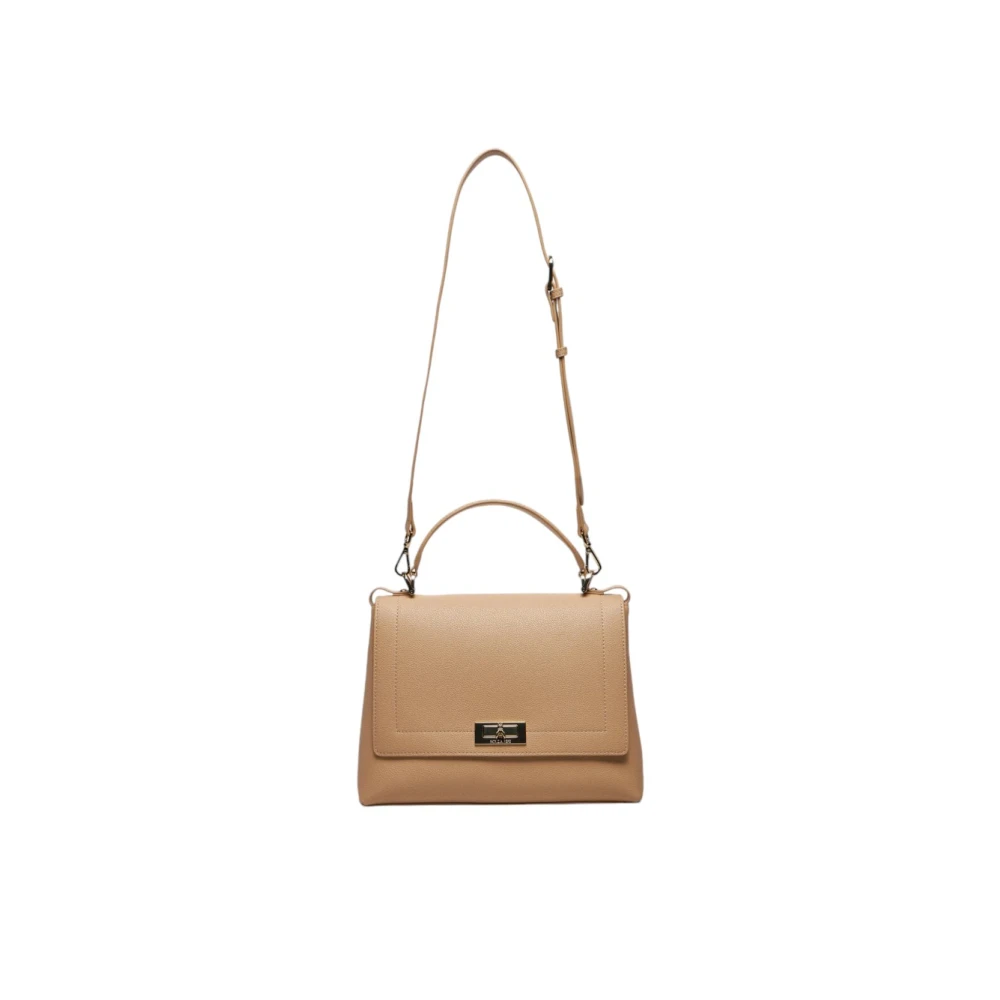 PATRIZIA PEPE Stijlvolle Leren Tas voor Vrouwen Beige Dames