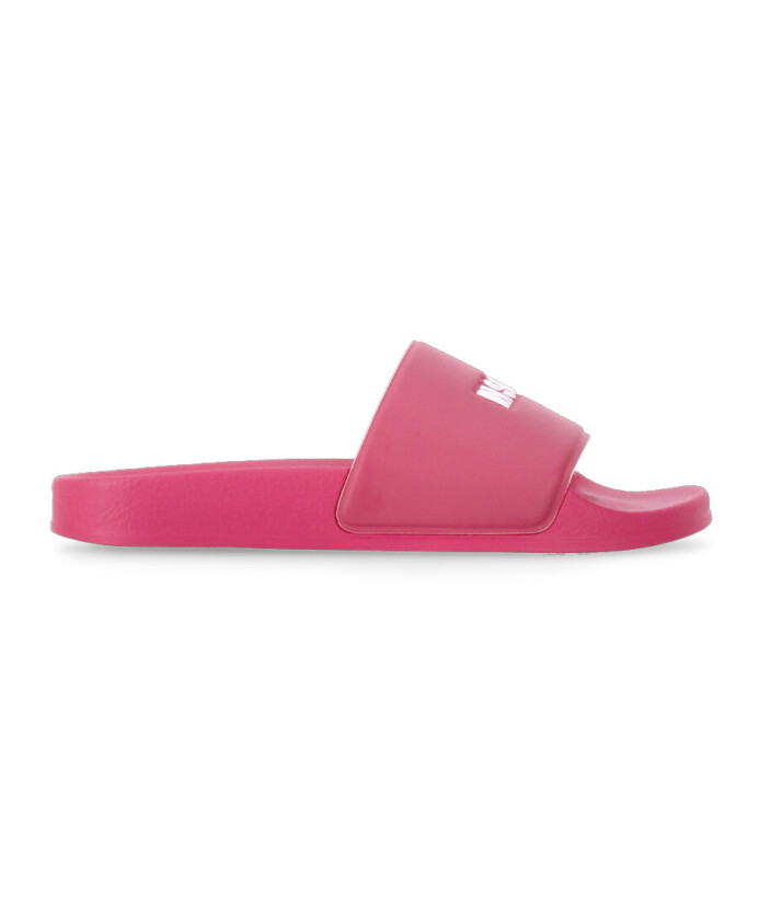 mules-en-caoutchouc-fuchsia-avec-logo-relief