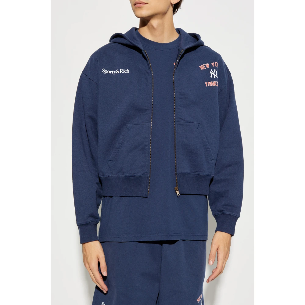 Sporty & Rich Sweatshirt uit de 47 & The New York Yankees collectie Blue Unisex