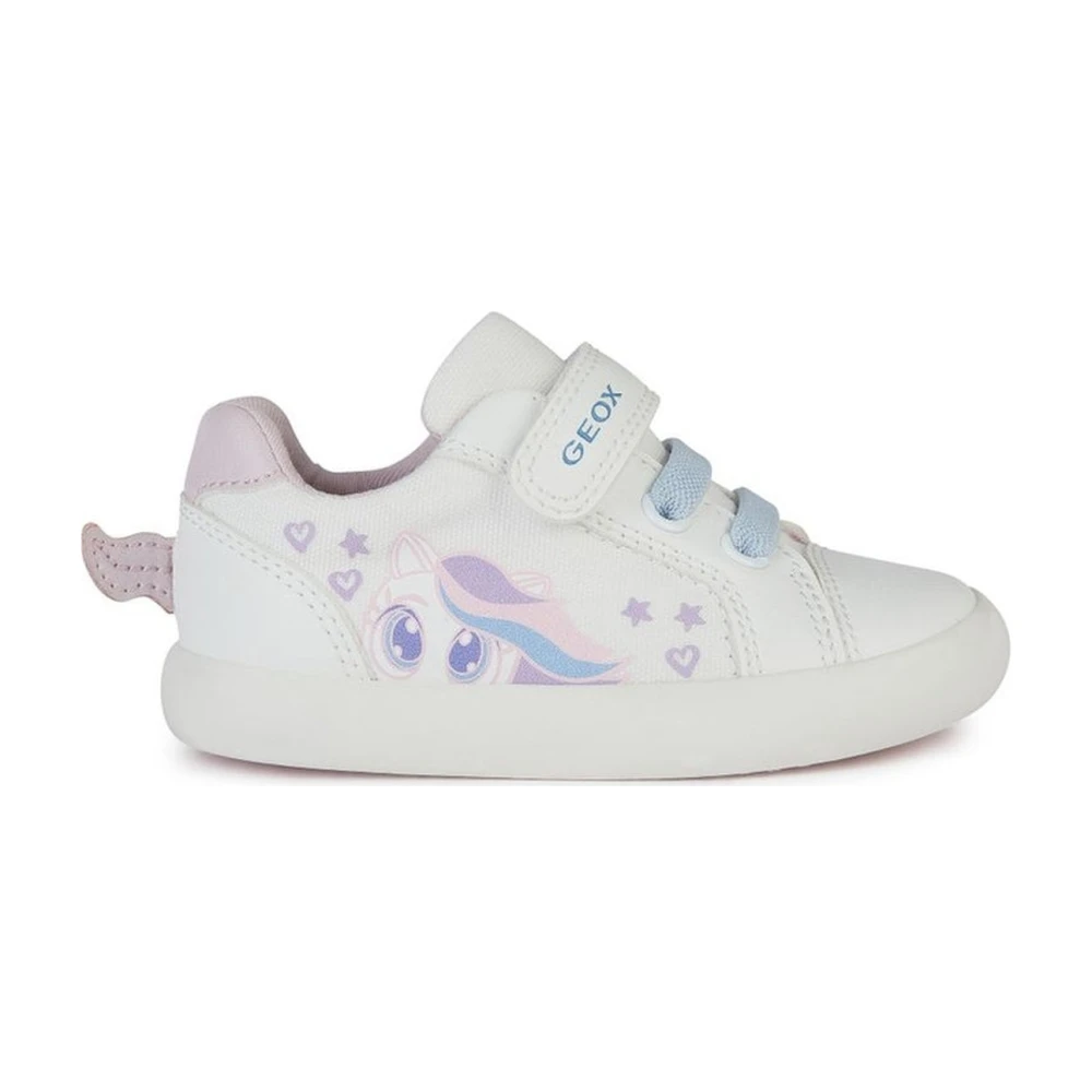 Geox Girls White Kids Sneakers, 23 Eu, Gisli Trainers