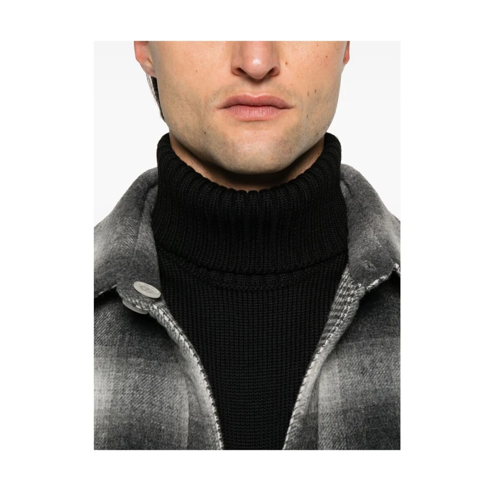 Zanone Zwarte Visserstrui Black Heren