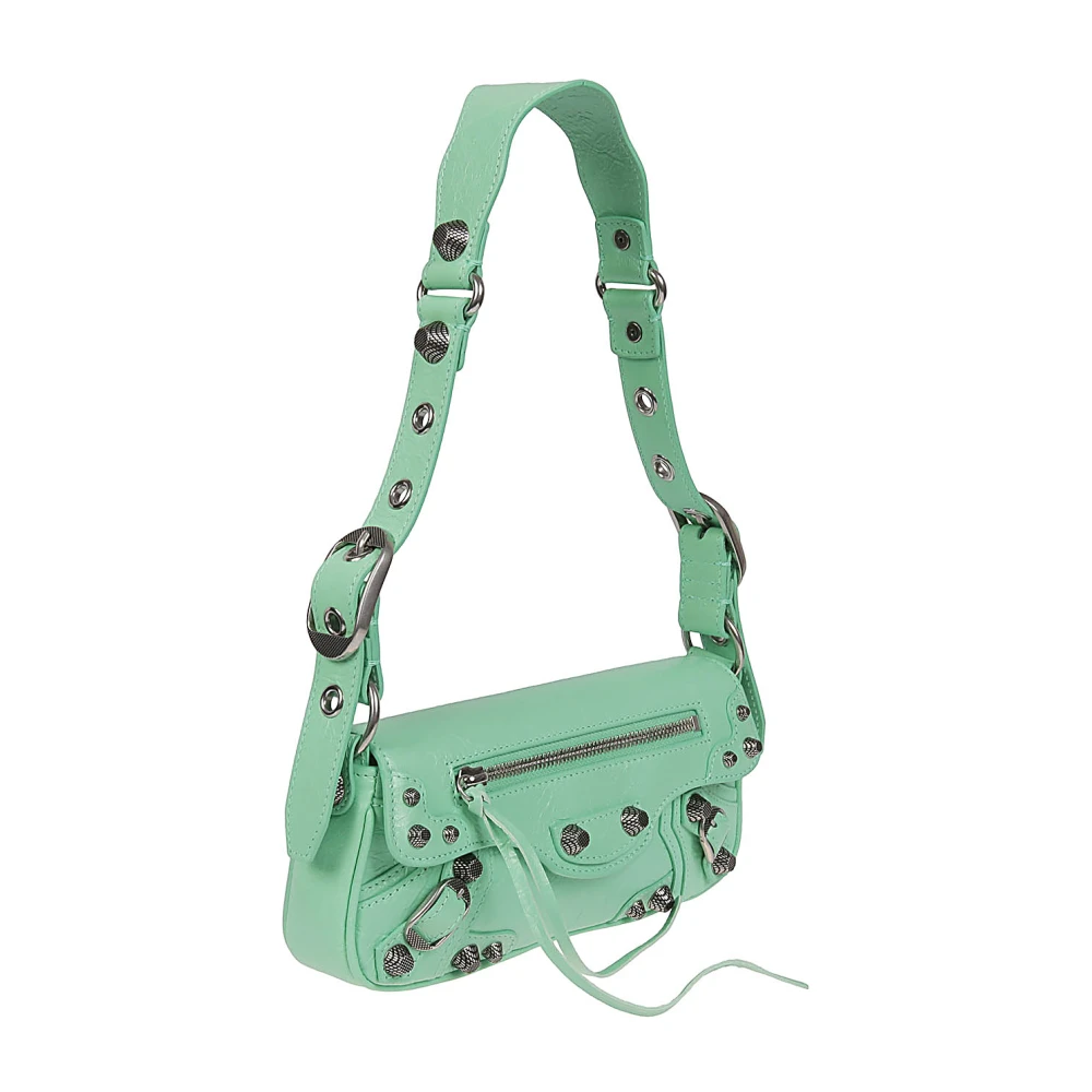 Balenciaga Le Cagole XS leren schoudertas Green Dames