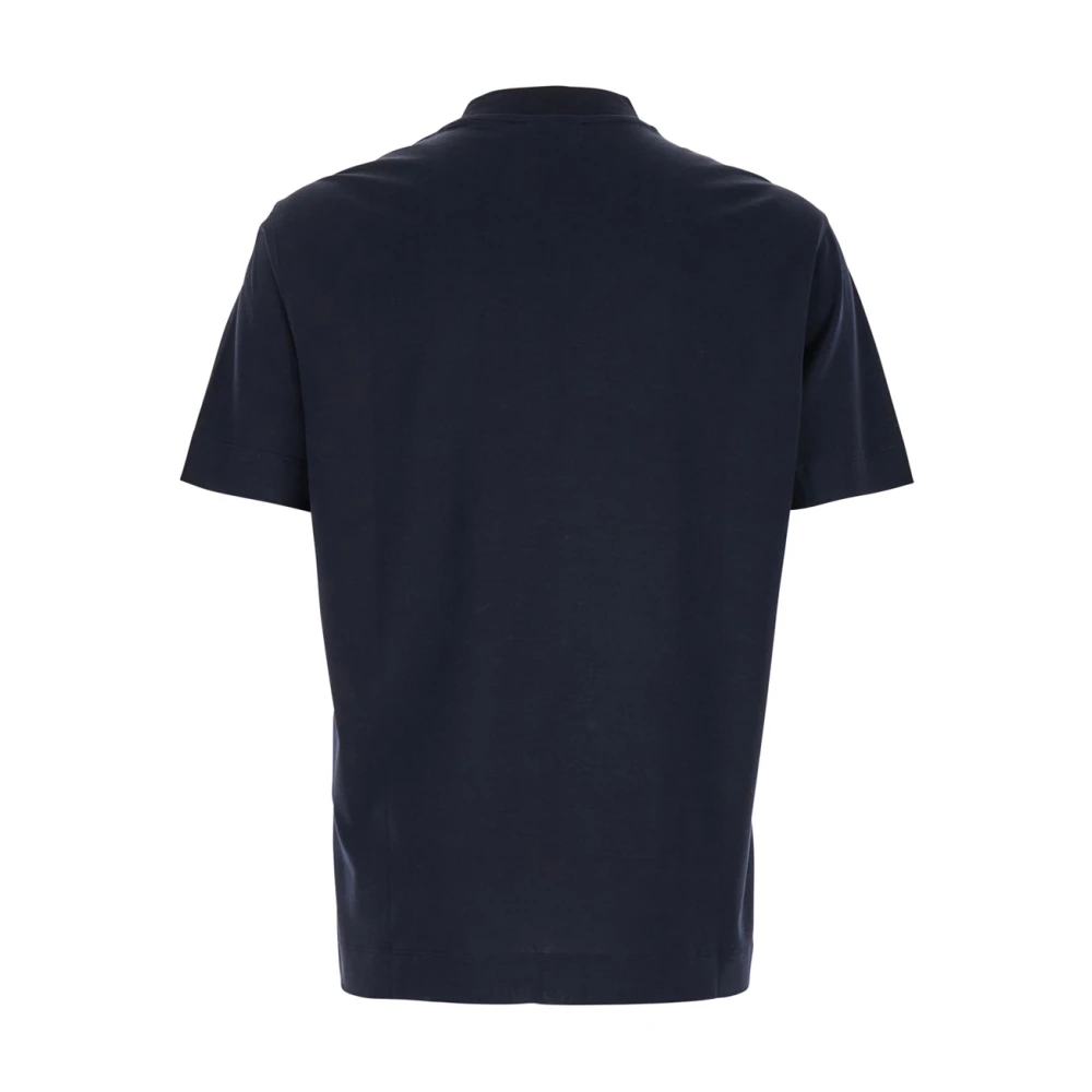 Emporio Armani Aquila Floccata T-shirt voor heren Blue Heren