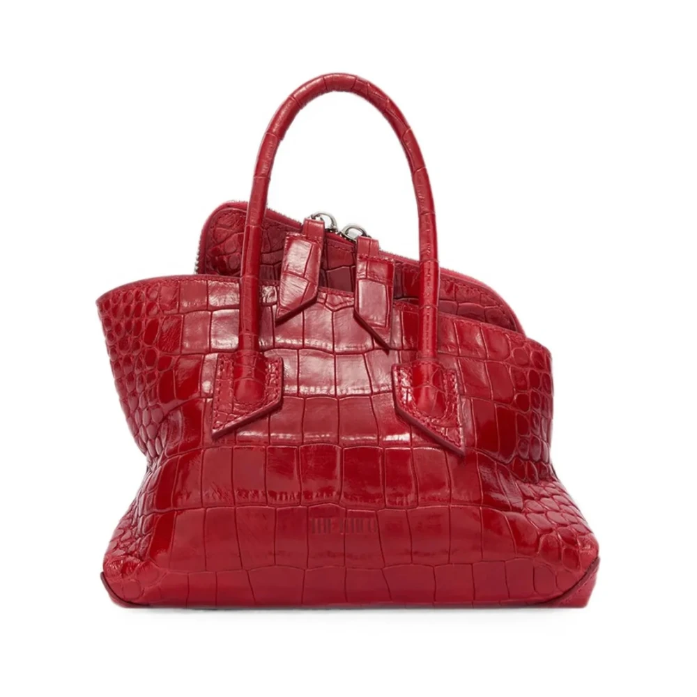 The Attico Red Calf Leather Bos Taurus Handbag - Image 4