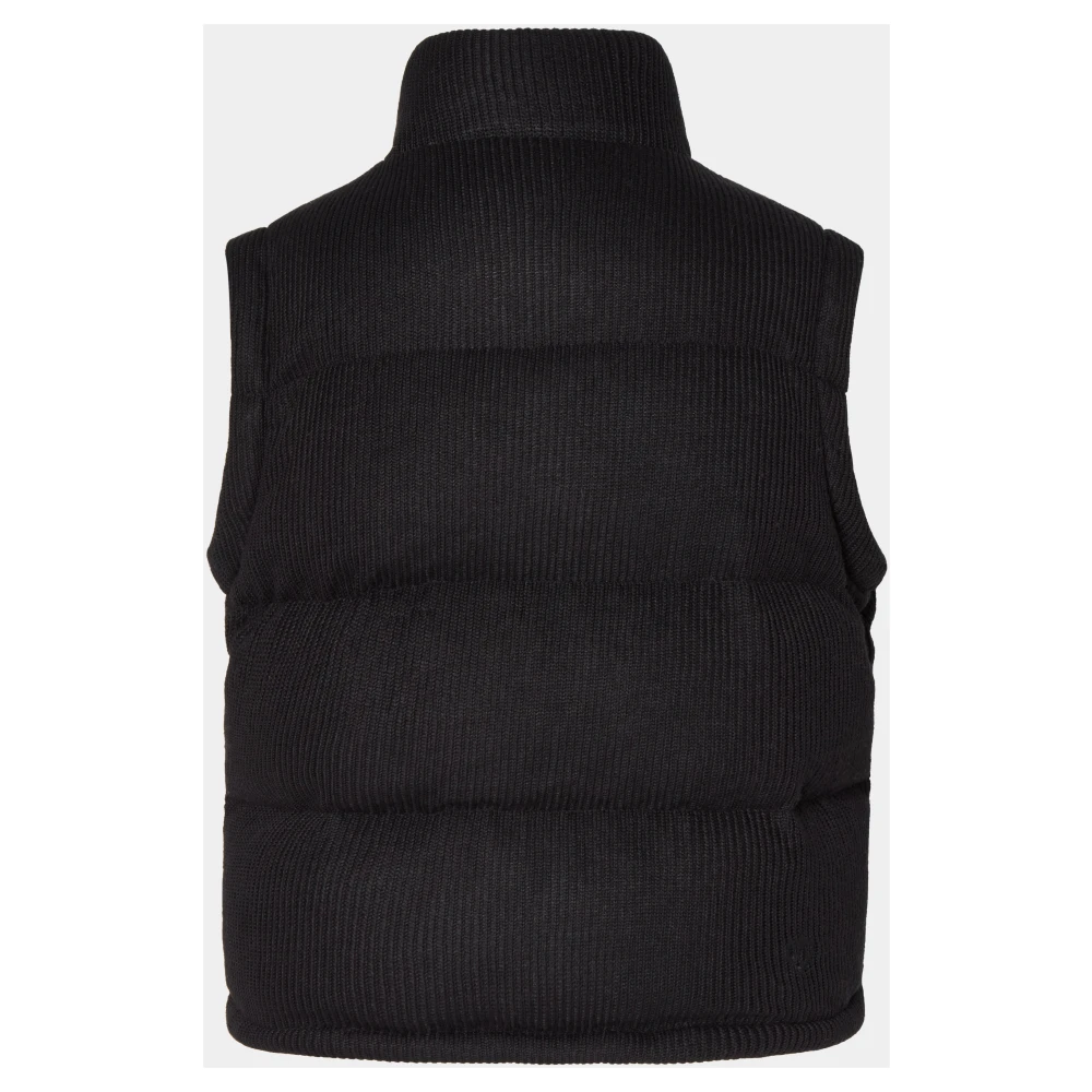 Cloeys Gebreid gewatteerd jack vest zwart Black Dames