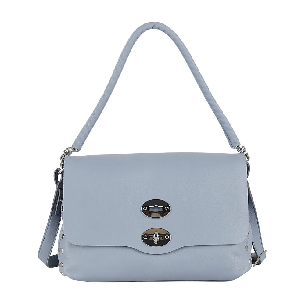 Zanellato Lichtgewicht Ketting Schoudertas Blue Dames