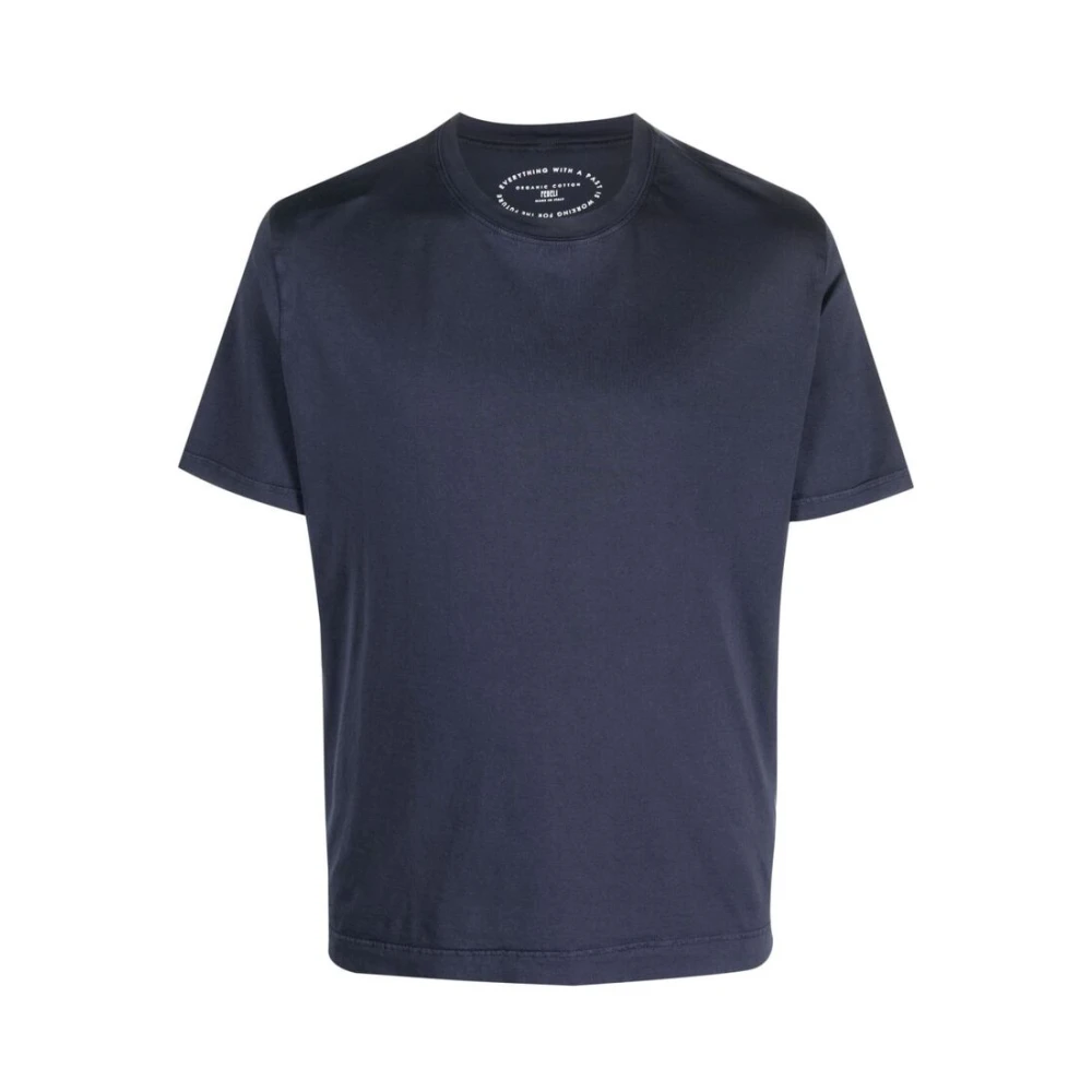 Fedeli Navyblauw Organisch Katoenen T-shirt Blue Heren