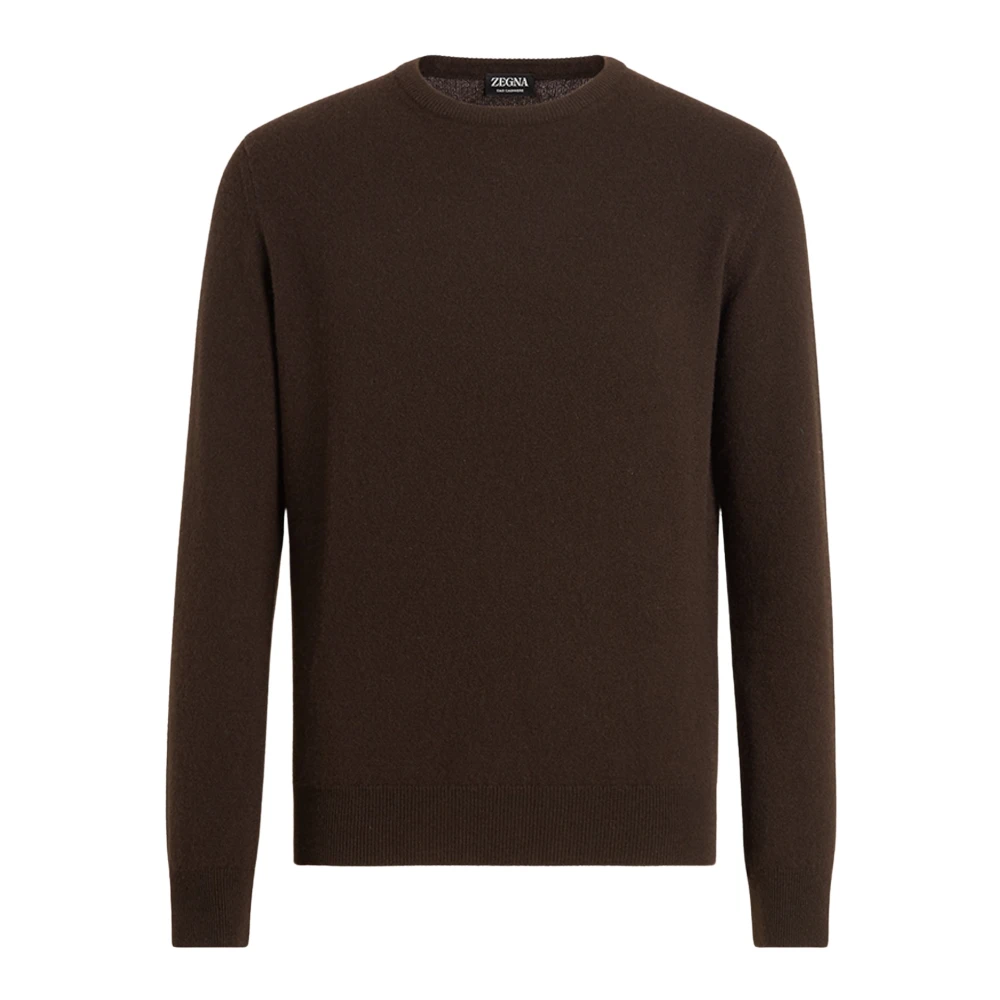 Ermenegildo Zegna Cashmere Sweater Oasi Collection Brown Heren