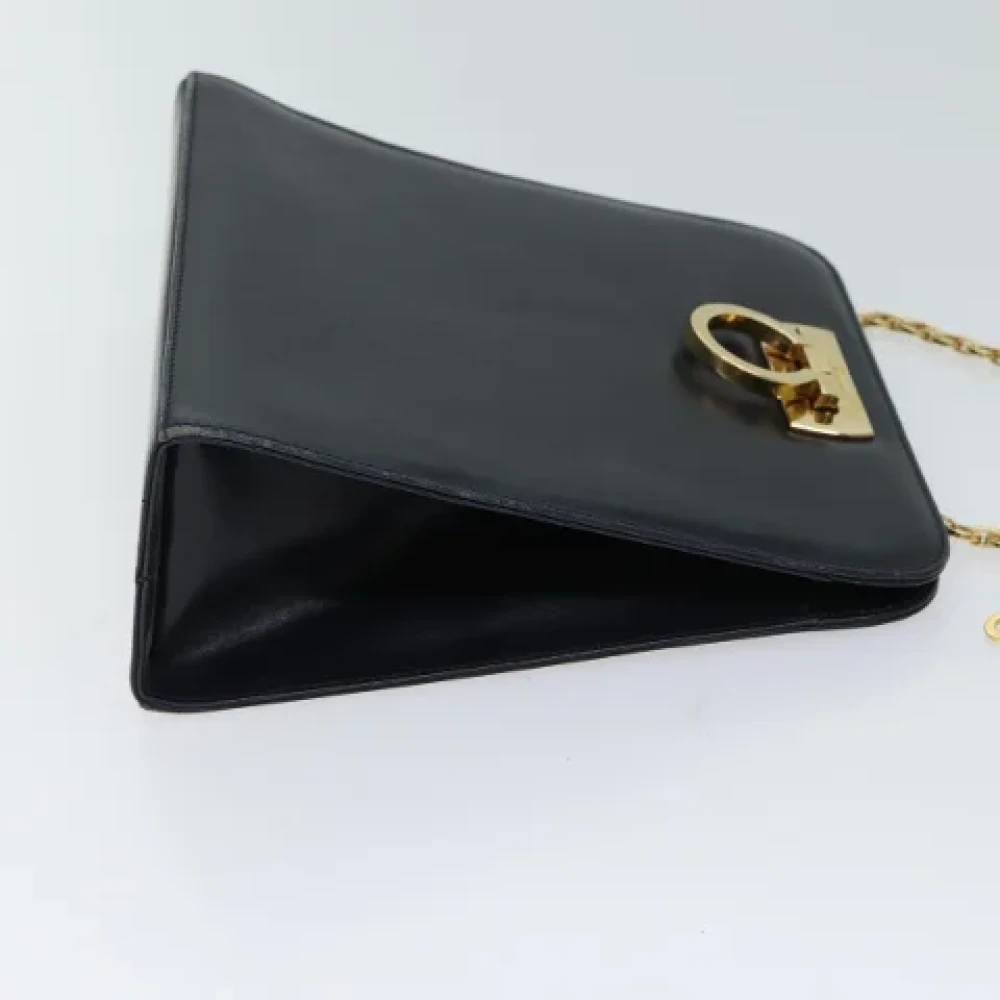 Salvatore Ferragamo Pre-owned Leather shoulder-bags Blue Dames