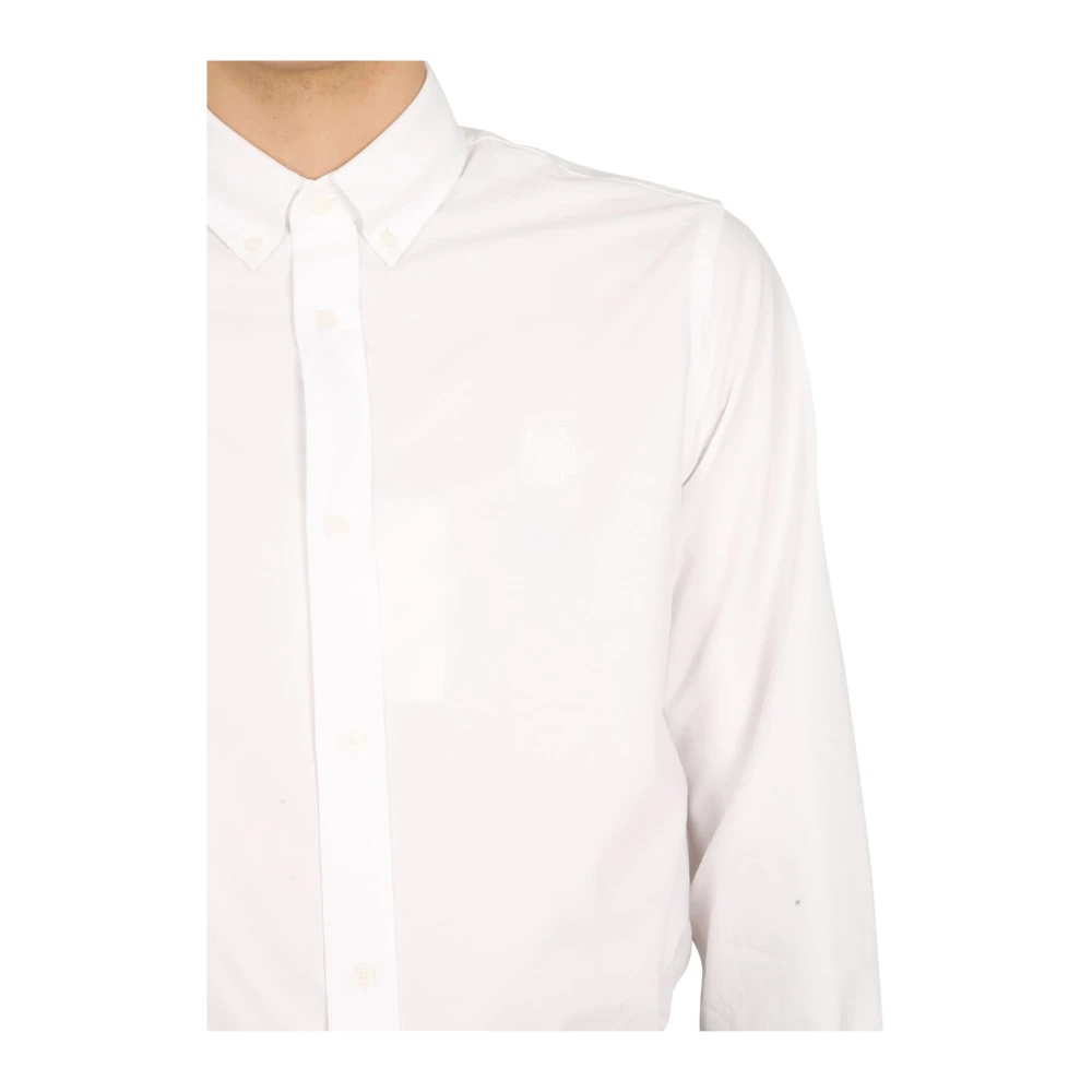 Kenzo Tiger Crest Logo Shirt White Heren