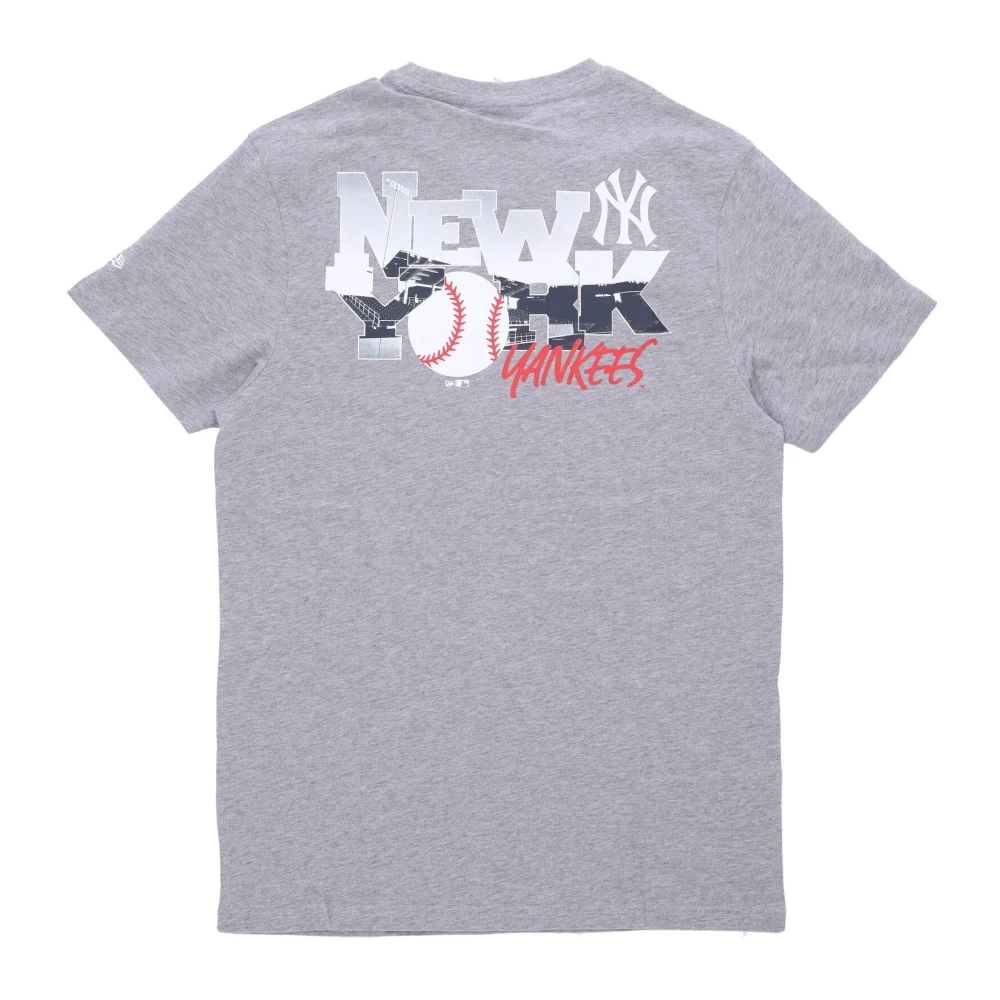 new era Yankees Logo Grafisch T-shirt Gray Heren