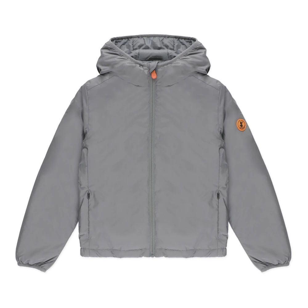 Save The Duck Grijze Hoodie met Logo Patch Gray Heren