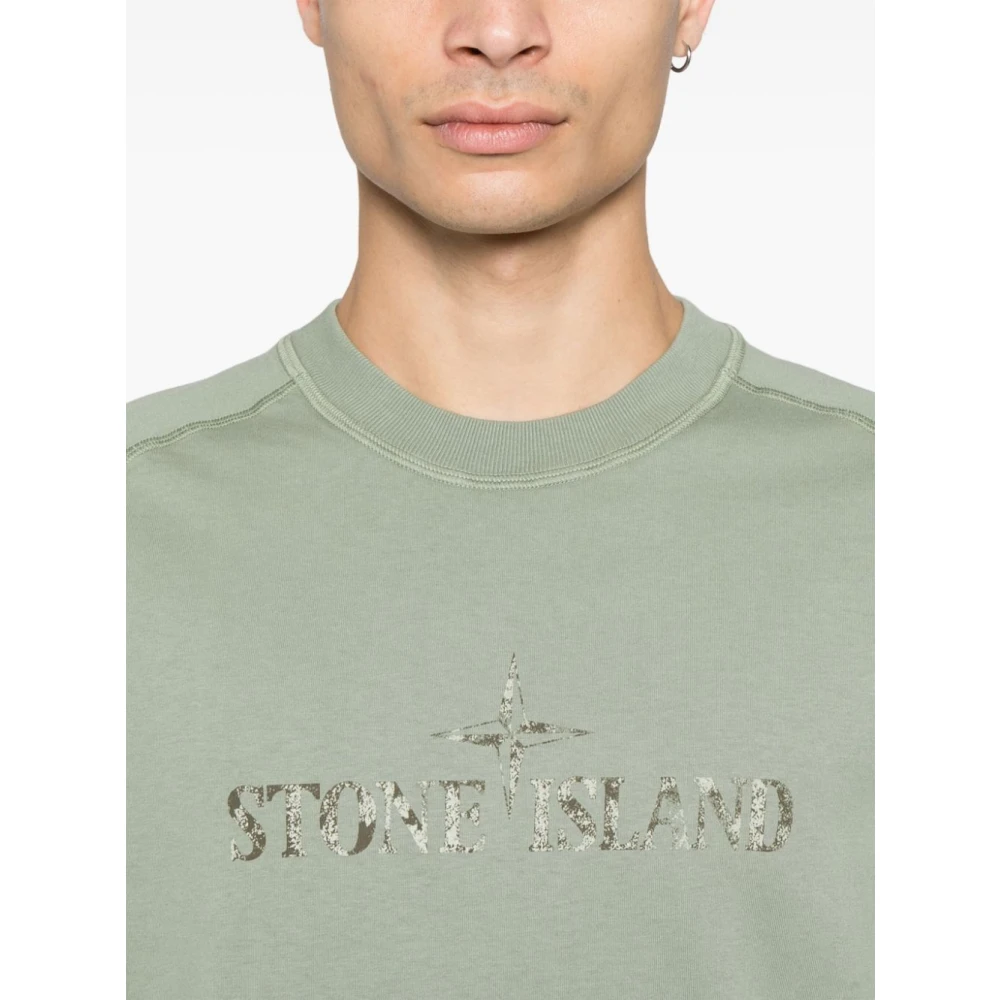 Stone Island Groen T-shirt voor Mannen Stijlvol Green Heren