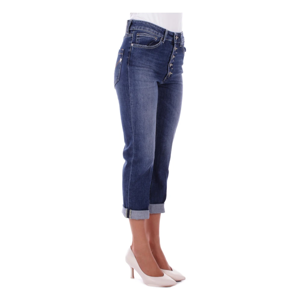 Dondup Denim Jeans met Logo Achterzak Blue Dames