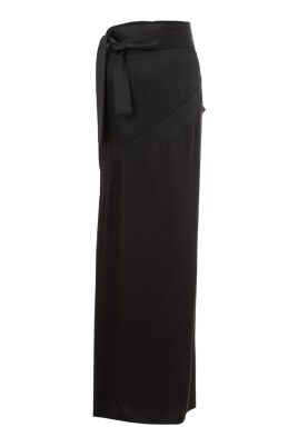 long-black-satin-pencil-skirt