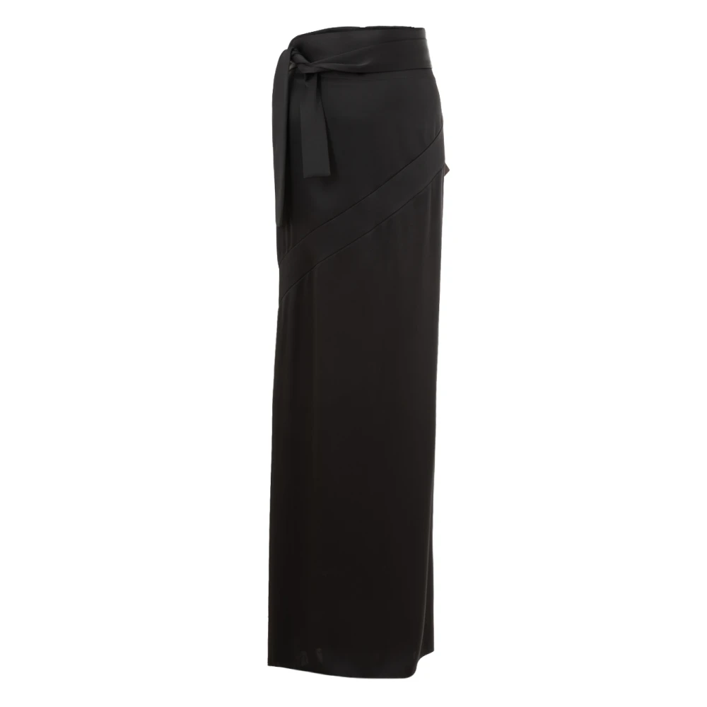 Tom Ford Women's Black Maxi Skirts, Xs, Extra Long Satin Skirt