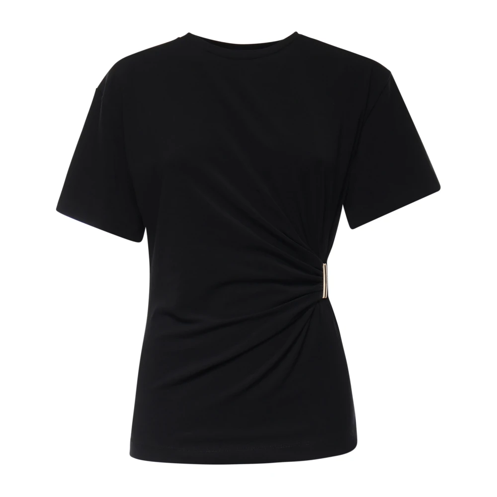Pinko Women's Black Short-Sleeved Crew-Neck T-Shirt - T-Shirts - S - Tops