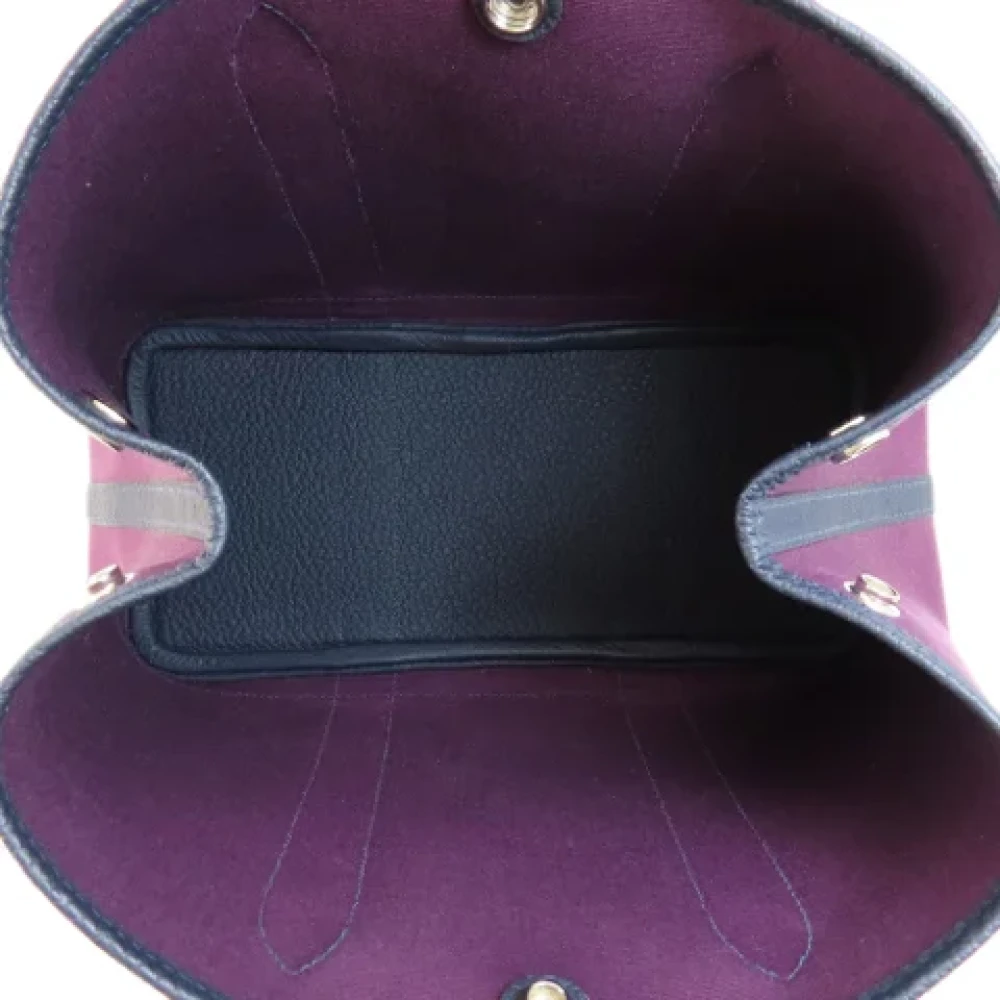 Hermès Vintage Pre-owned Canvas handbags Purple Dames