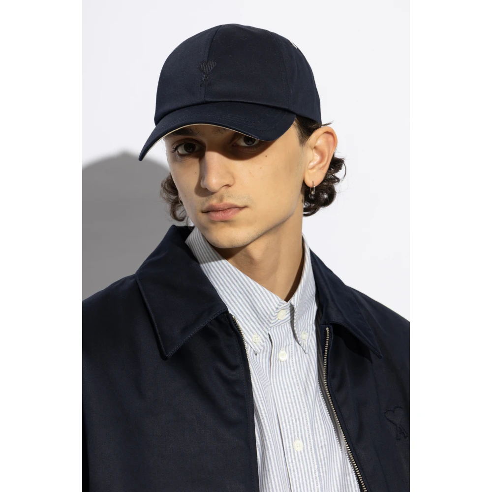 Ami Paris Pet met Logo Blue Unisex