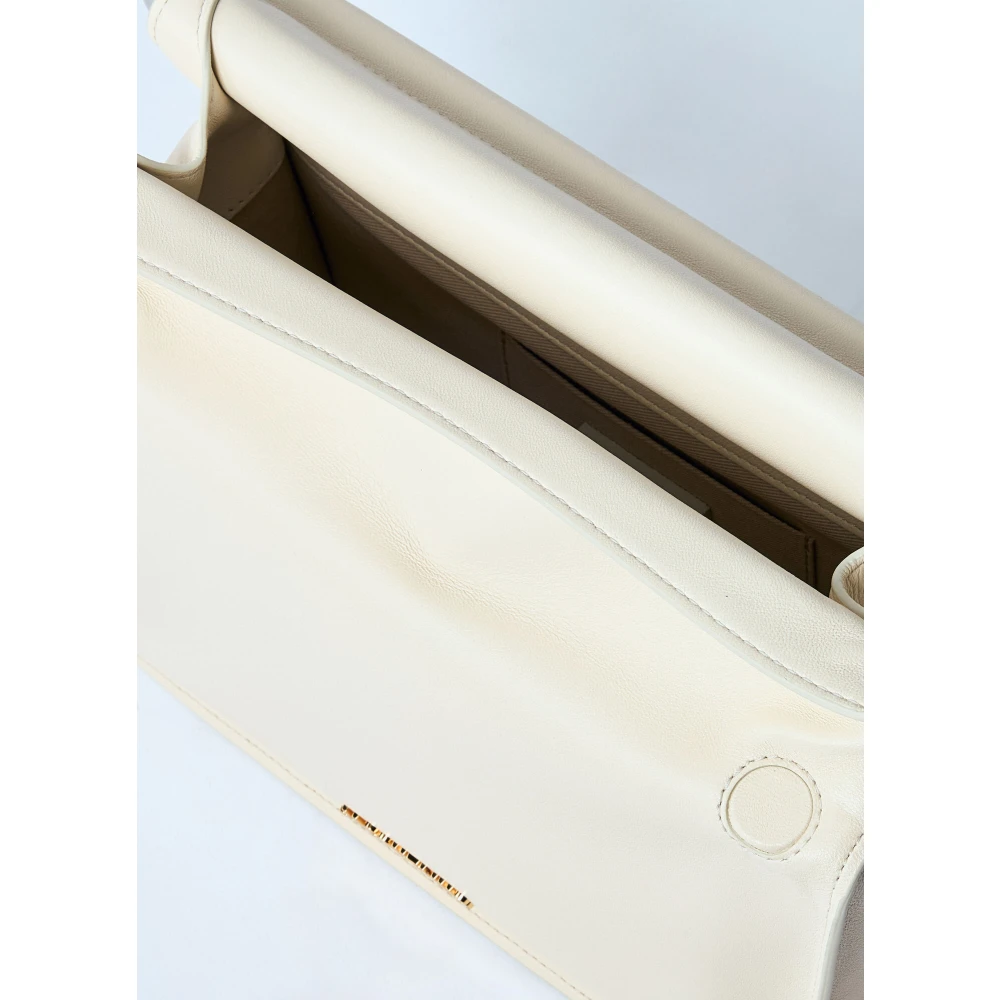 Jacquemus Geometrische Hardware Leren Clutch Beige Dames