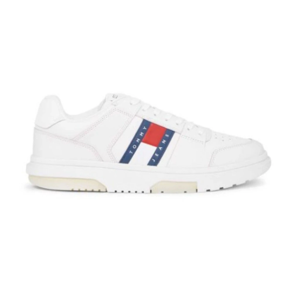 Tommy Hilfiger Men's White Leather Brooklyn Sneakers