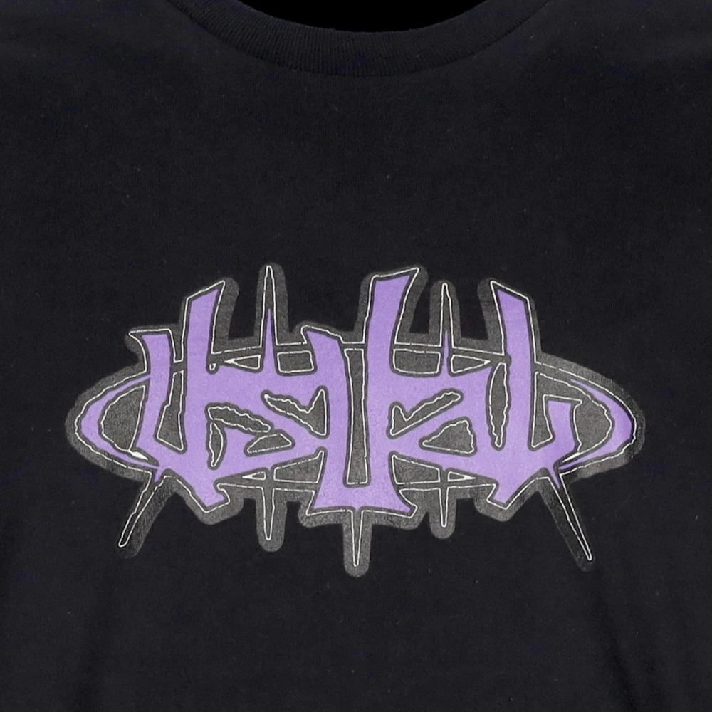 Usual Zwarte Crew Neck Katoenen T-shirt Black Heren