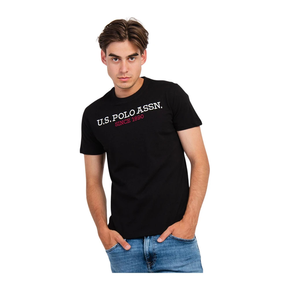 U.s. Polo Assn. Heren T-shirt 49351-P63B-199 Zwart Regular Fit Black Heren