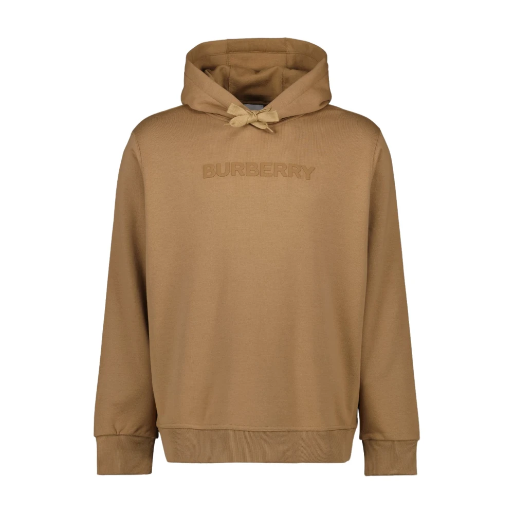 Burberry Logo Hoodie Sweatshirt Brown Heren