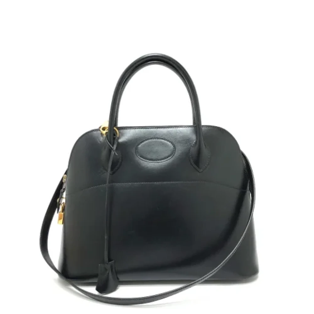 Hermès Vintage Pre-owned Leather handbags Black Dames