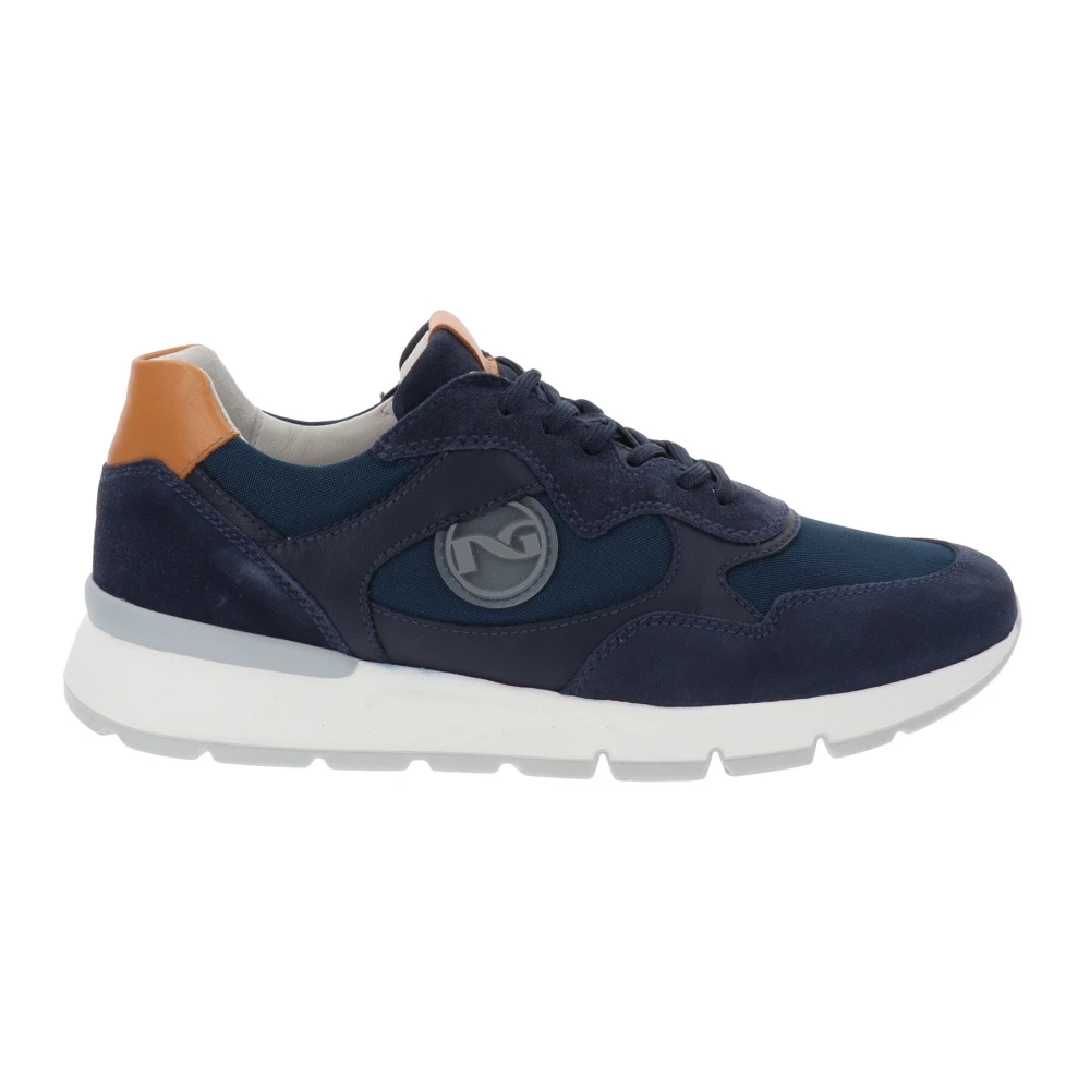 Nerogiardini Leren Sneakers Heren Schoenen Blauw