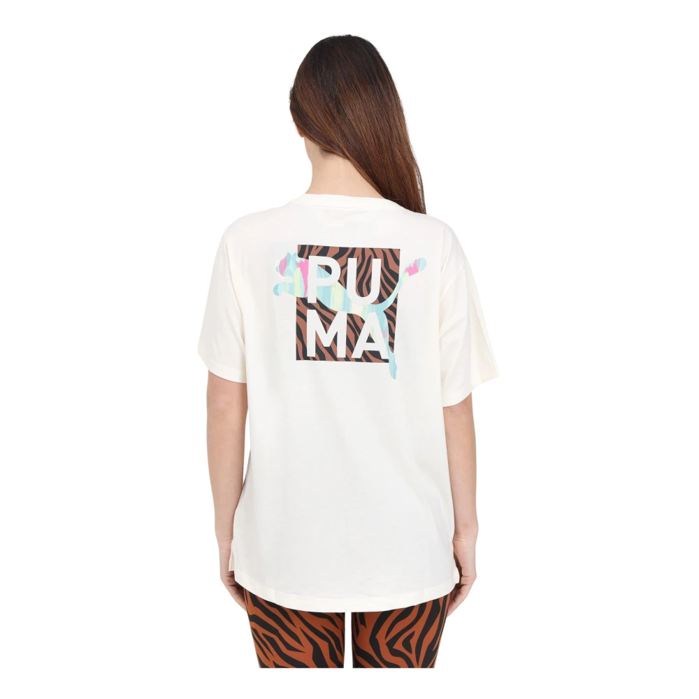 Puma Crème Animal Remix T-shirt Beige Dames