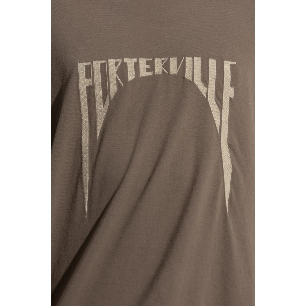 Rick Owens Oversized T-shirt Brown Heren