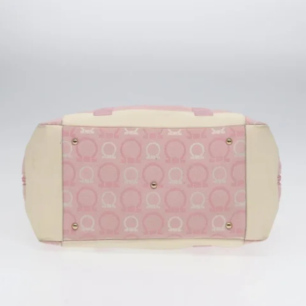Salvatore Ferragamo Pre-owned Canvas handbags Pink Dames