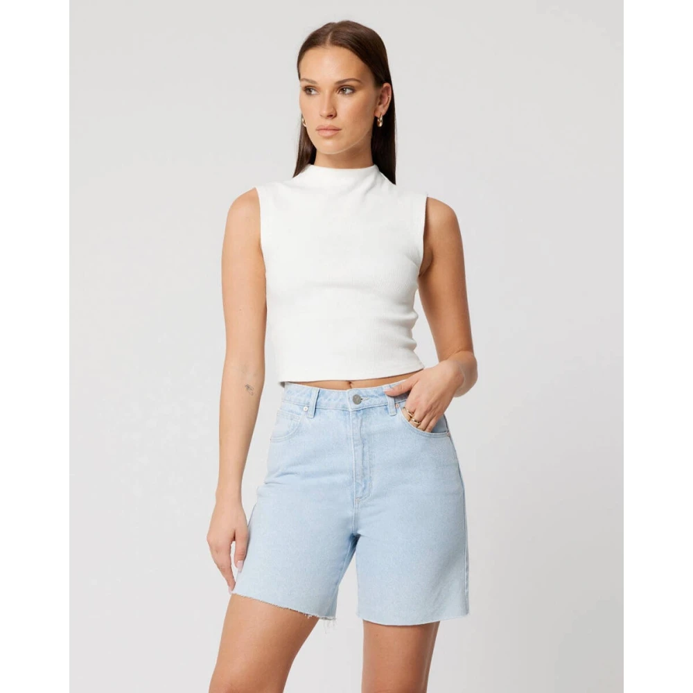 Abrand Jeans Korte Carrie Jeans voor Vrouwen Blue Dames