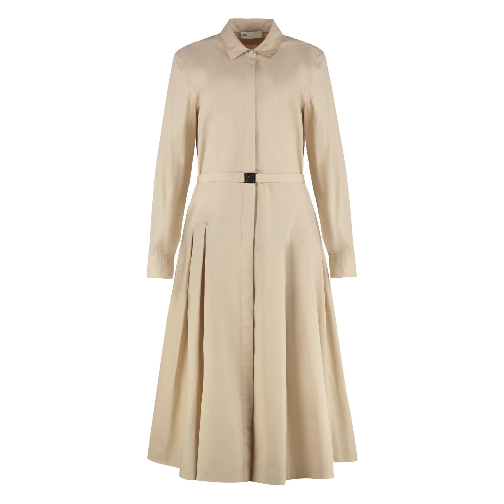 TORY BURCH Geplooide overhemdjurk met verborgen sluiting Beige Dames
