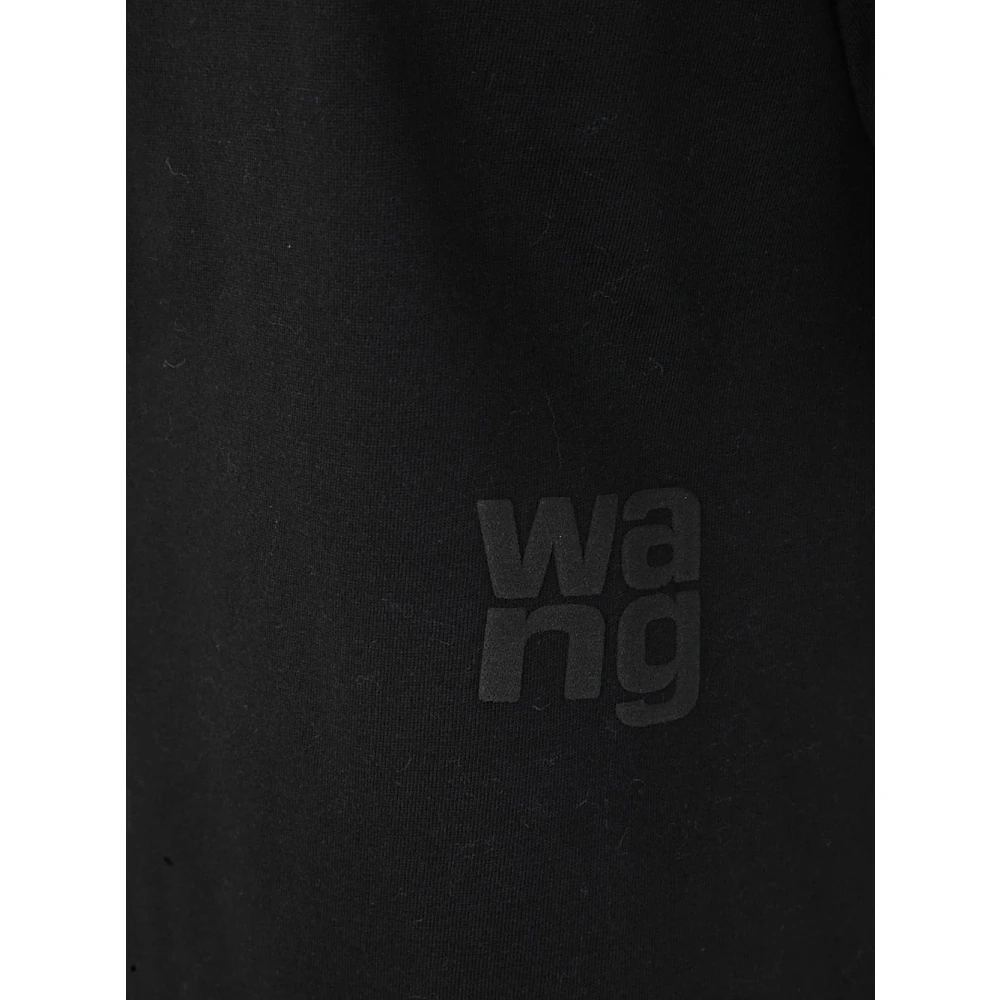 alexander wang Zwart Puff Logo Jersey T-shirt Black Dames