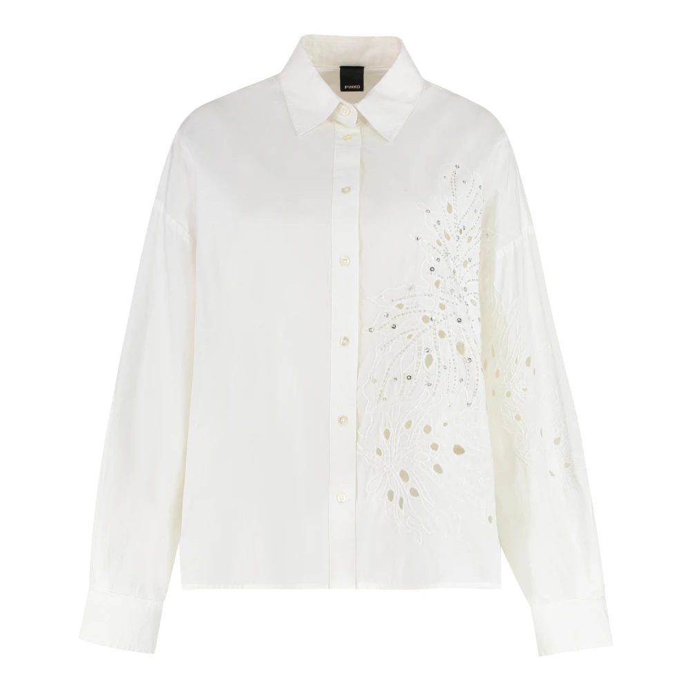 Pinko Vrouw Wit Overhemden Dames, M, Katoen, Centoundici Shirt