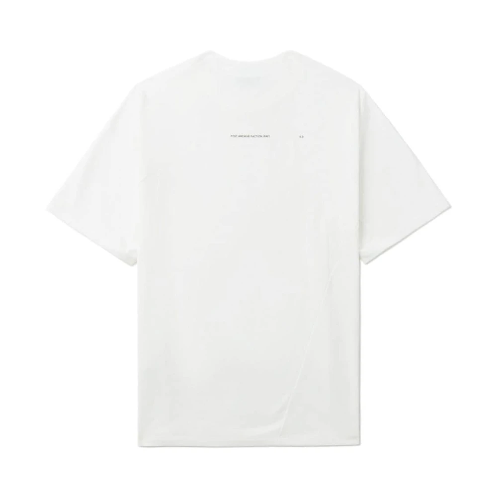 Post Archive Faction Asymmetrische Tee met Streamlines White Heren