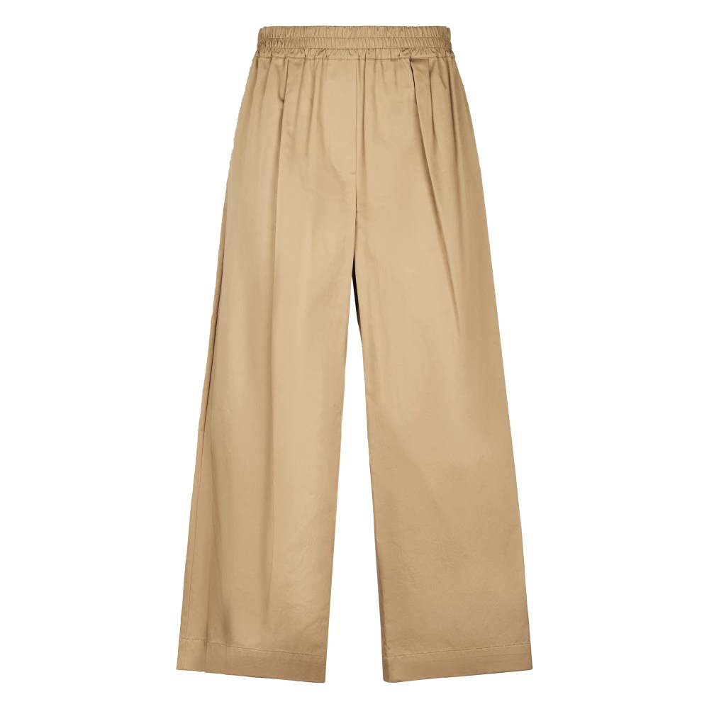 Max Mara Women's Brown Wide Trousers, Xs, Golfo Trousers
