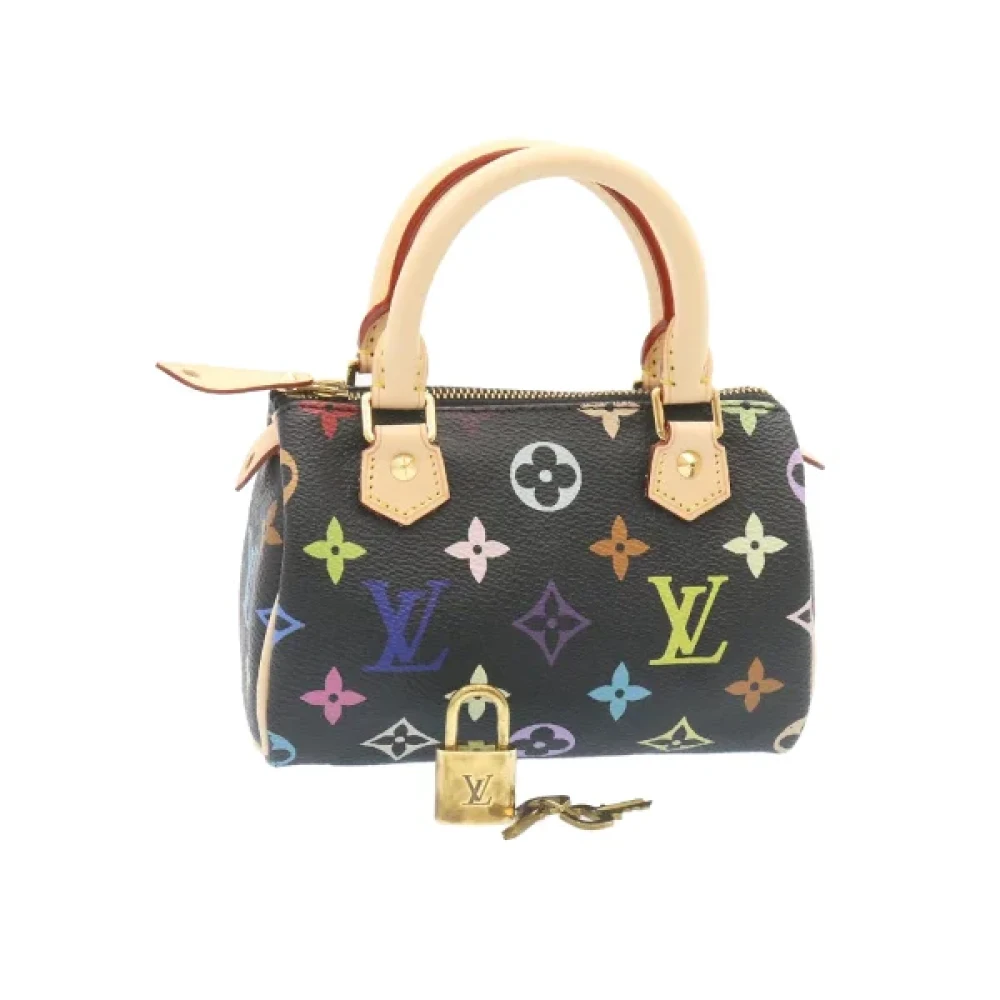 Pre-owned Svart lerret Louis Vuitton veske