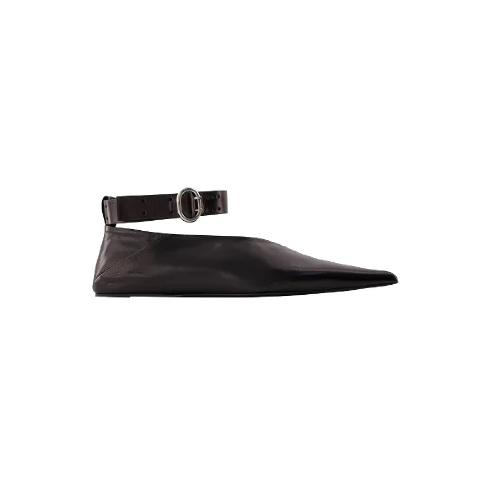 Jil Sander Svarta läderskor Black, Dam