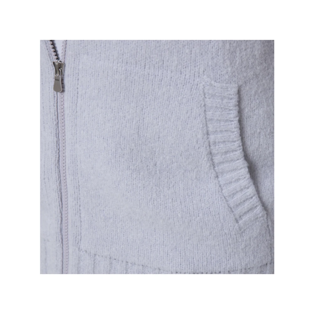 Gran Sasso Grijze Hoodie met Rits White Heren