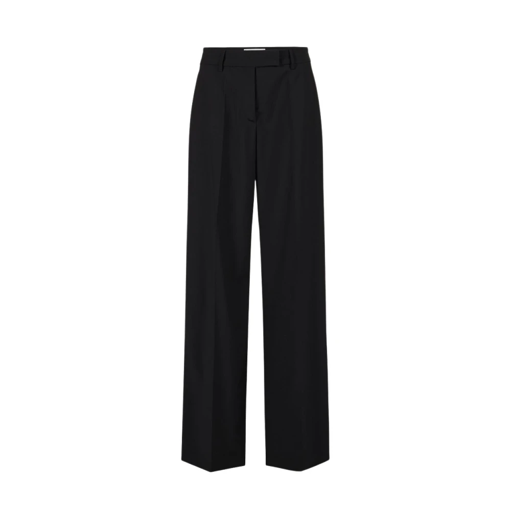Iceberg Chino broek van lichte wol Black Dames